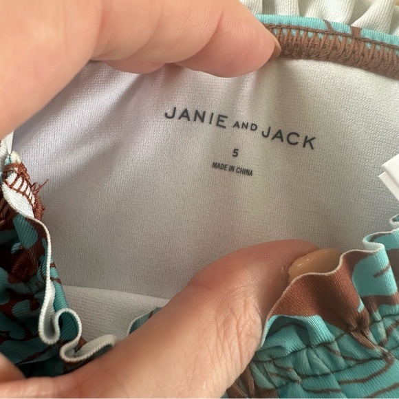 Janie And Jack Tropical Print Two Piece Swimsuit - Picture 4 of 5